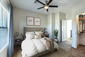 Bedroom at Dolce Villagio Lofts in Tempe Arizona January 2021